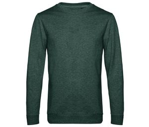 B&C BCU01W - Herren Rundhalspullover Heather Dark Green