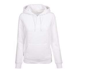Build Your Brand BY026 - Damen Sweatshirt mit Kapuze Weiß