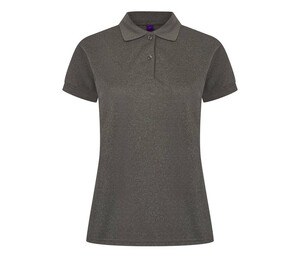 HENBURY HY476 - Damen Polo T-Shirt Heather Charcoal