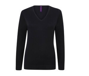 HENBURY HY721 - Damen Pullover mit V-Ausschnitt Navy