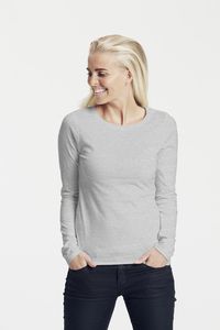 Neutral O81050 - T-shirt Frauen Langarm Sport Grey