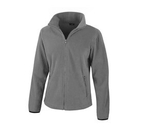 RESULT RS220F - Damen Fleece Jacke mit Reißverschluss Grau