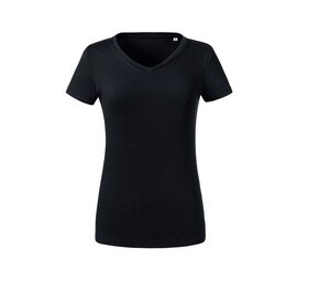 Russell RU103F - Bio-T-Shirt von Frauen mit V-Ausschnitt Black