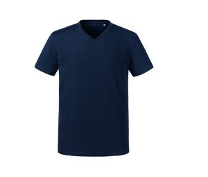 Russell RU103M - Herren-Bio-T-Shirt mit V-Ausschnitt French Navy