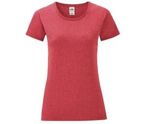 Fruit of the Loom SC151 - Rundhals-T-Shirt 150 Heather Red