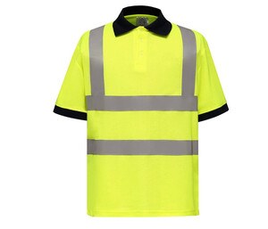 Yoko YK210 - Reflektierendes kurzärmeliges Polohemd Hi Vis Yellow