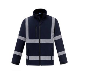 Yoko YKK09 - High Visibility Softshell-Jacke Navy