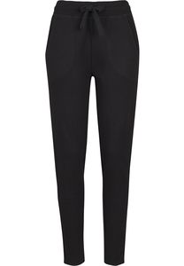 Build Your Brand BY068 - Ladies Terry Long Pants Schwarz