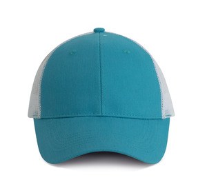 K-up KP158 - 6-Panel-Trucker-Kappe Surf Blue/ White