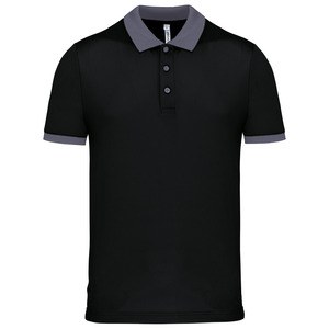 Proact PA489 - Herren Performance Piqué-Polohemd Black / Sporty Grey