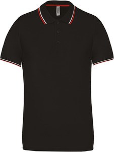 Kariban K250 - Herren Kurzarm Pique Poloshirt Black / Red / White