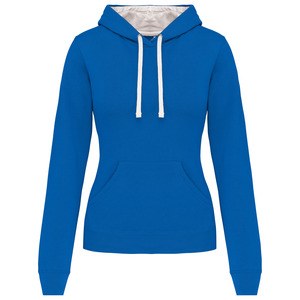 Kariban K465 - Damen Sweatshirt mit Kapuze in Kontrastfarbe