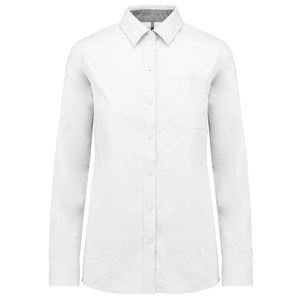 Kariban K585 - Langarm-Baumwollhemd für Damen Weiß