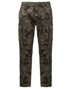 Kariban K744 - Herrenhose mit mehreren Taschen Olive Camouflage