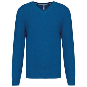 Kariban K982 - Premium-Pullover mit V-Ausschnitt Mykonos Blue Heather