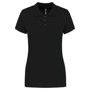 Kariban K255 - Damen Kurzarm-Poloshirt. Baumwollpiqué. Black