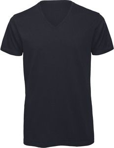 B&C CGTM044 - Organic Cotton Inspire V-neck T-shirt Navy