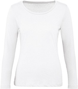 B&C CGTW071 - Ladies' organic Inspire long-sleeved T-shirt Weiß