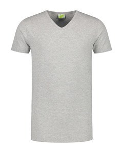Lemon & Soda LEM1264 - T-Shirt V-Ausschnitt Baumwolle/Elastik für Ihn Grey Heather