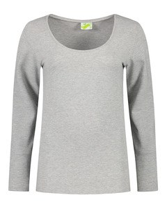 Lemon & Soda LEM1267 - T-Shirt Rundhalsausschnitt Baumwolle/Elastik für sie Grey Heather