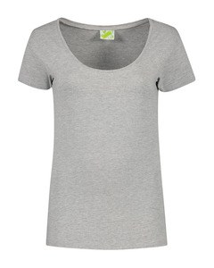Lemon & Soda LEM1268 - T-Shirt Rundhalsausschnitt Baumwolle/Elastik für sie Grey Heather