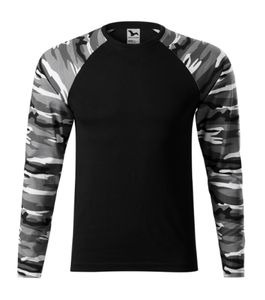 Malfini 166 - Camouflage LS T-shirt unisex camouflage gray