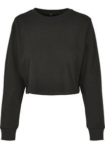 Build Your Brand BY131 - Ladies Terry Cropped Crew Schwarz
