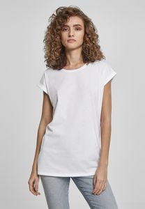Build Your Brand BY138 - Ladies Organic Extended Shoulder Tee Weiß