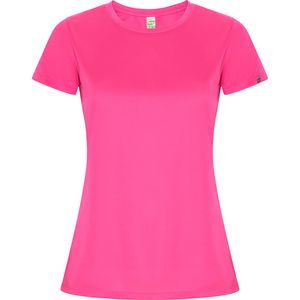 Roly CA0428 - IMOLA WOMAN Technisches Kurzarm-T-Shirt aus CONTROL DRY Gewebe aus recyceltem Polyester Pink Fluor