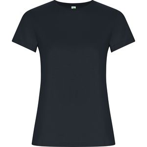 Roly CA6696 - GOLDEN WOMAN Figurbetontes Kurzarm-Damen T-Shirt aus Bio-Baumwolle Ebony
