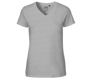 Neutral O81005 - Damen T-Shirt mit V-Ausschnitt Sport Grey