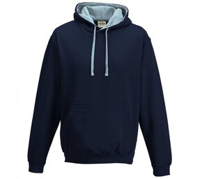 AWDIS JH003 - Kontrast-Hoodie French Navy / Sky Blue