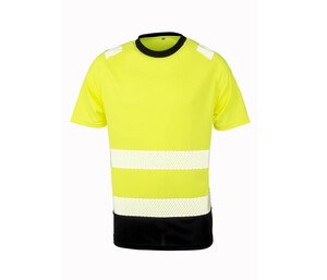 Result RS502X - T-Shirt mit hoher Sichtbarkeit im recycelten Polyester Fluorescent Yellow / Black