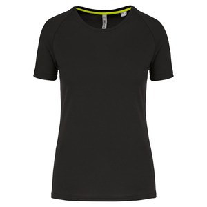 Proact PA4013 - Damen-Sportshirt aus Recyclingmaterial mit Rundhalsausschnitt Black