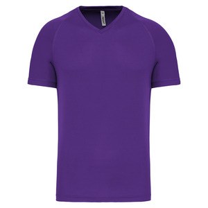 PROACT PA476 - Herren Kurzarm-Sportshirt mit V-Ausschnitt Violett