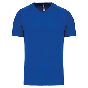 PROACT PA476 - Herren Kurzarm-Sportshirt mit V-Ausschnitt Sporty Royal Blue