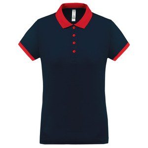 Proact PA490 - Performance Piqué-Polohemd für Damen Sporty Navy / Red