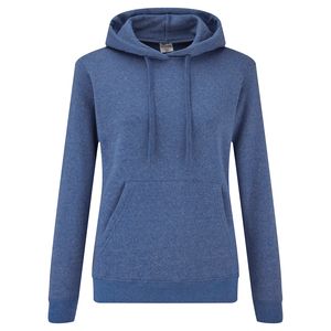 Fruit of the Loom 62-038-0 - Damen Hooded Sweatshirt Retro Heather Royal