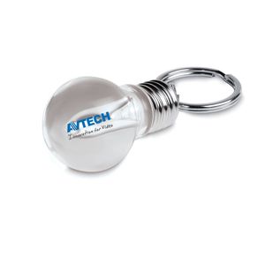 GiftRetail IT3704 - ILUMIX Schlüsselring Glühbirne Transparent