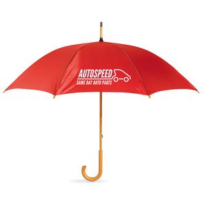 GiftRetail KC5132 - Regenschirm mit Holzgriff Rot