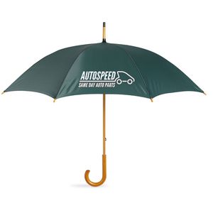 GiftRetail KC5132 - Regenschirm mit Holzgriff Green