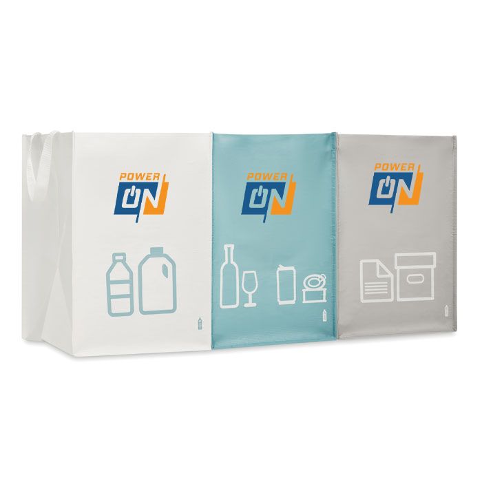 GiftRetail MO6154 - THREE BIN RPET Non Woven Abfalltrenner