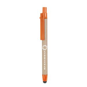 GiftRetail MO8089 - RECYTOUCH Kugelschreiber mit Stylus  Orange