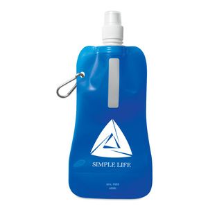 GiftRetail MO8294 - Klappbare Trinkflasche Transparent Blue