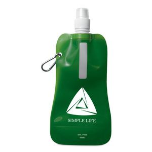 GiftRetail MO8294 - Klappbare Trinkflasche transparent green