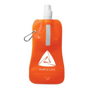GiftRetail MO8294 - Klappbare Trinkflasche transparent orange