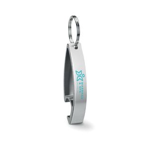 GiftRetail MO8664 - COLOUR TWICES Schlüsselring mit Kapselheber Silver