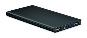 GiftRetail MO8839 - POWERFLAT8 Powerbank 8000 mAh Schwarz