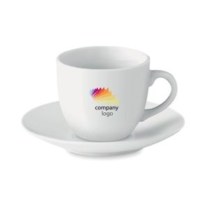 GiftRetail MO9634 - ESPRESSO Espresso Tasse und Untertasse Weiß
