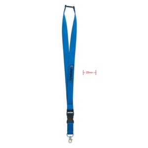 GiftRetail MO9661 - WIDE LANY Lanyard mit Metallkarabiner Königsblau